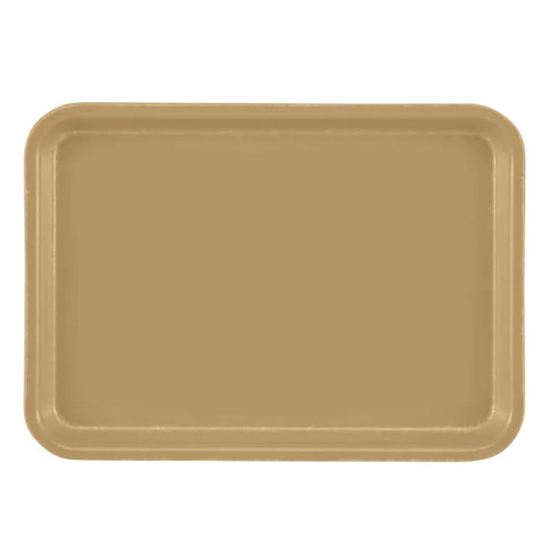 Cambro 57514 6.94" x 4.94" Earthern Gold High-Impact Fiberglass Rectangular Camtray - 12/Case