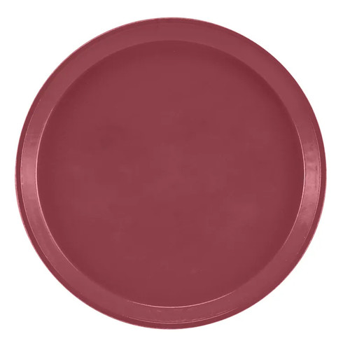 Cambro 1100410 11" Dia. Raspberry Cream Round Fiberglass Serving Camtray - 12/Case
