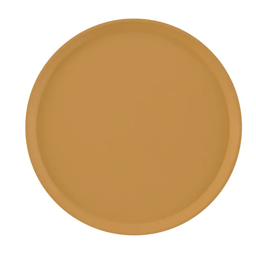 Cambro 1600514 16" Dia. Round Fiberglass Earthen Gold Serving Camtray - 12/Case