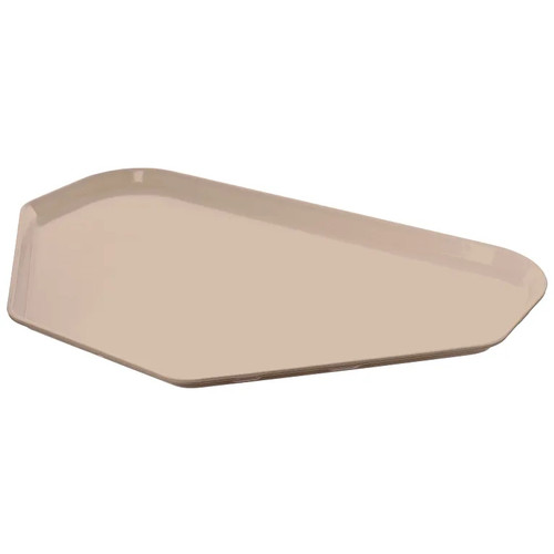 Cambro 1422TR104 14" x 22" Trapezoid Fiberglass Desert Tan Camtray - 12/Case