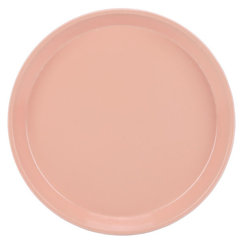 Cambro 1300117 13" Dia. Dark Peach Round Fiberglass Serving Camtray - 12/Case