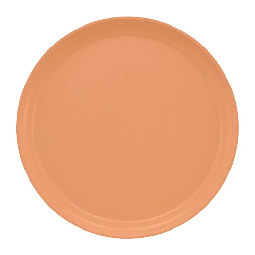 Cambro 1300117 13" Dia. Dark Peach Round Fiberglass Serving Camtray - 12/Case