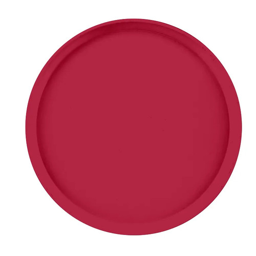 Cambro 1400505 14" Dia. Cherry Red Round Fiberglass Serving Camtray - 12/Case