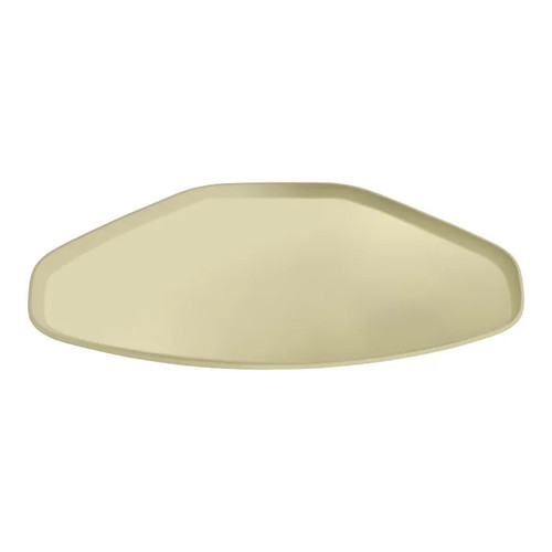 Cambro 1520TR536 14.56" x 19.5" Trapezoid Fiberglass Lemon Chiffon Camtray - 12/Case