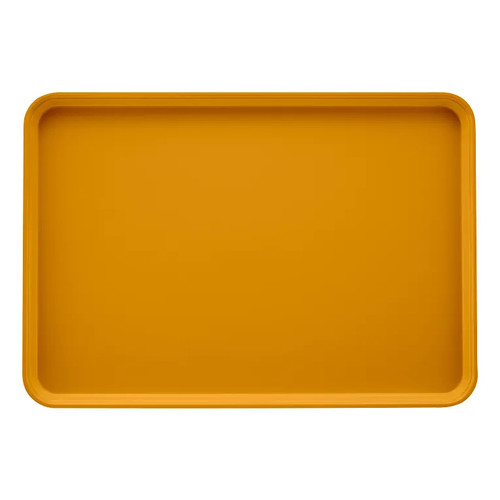 Cambro 2025171 25.56" x 20.75" Tuscan Gold High-Impact Fiberglass Rectangular Camtray - 6/Case