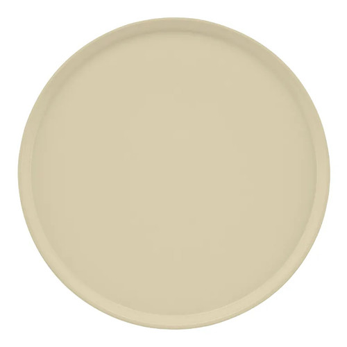 Cambro 1950537 19.5" Cameo Yellow Fiberglass Round Serving Camtray - 12/Case