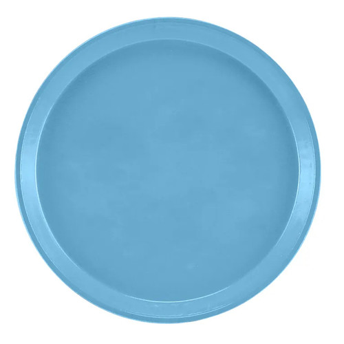 Cambro 1100518 11" Dia. Robin Egg Blue Round Fiberglass Serving Camtray - 12/Case