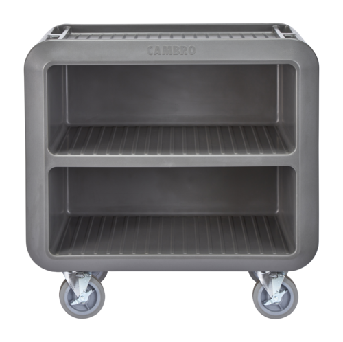 Cambro SC330S615 37.5" W x 37.25" H x 22" D Charcoal Gray Polyethylene 3 Solid Shelves Service Cart Pro