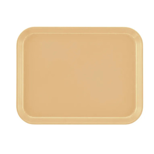 Cambro 1014514 10.63" x 13.75" Earthen Gold Rectangular High-Impact Fiberglass Camtray - 12/Case