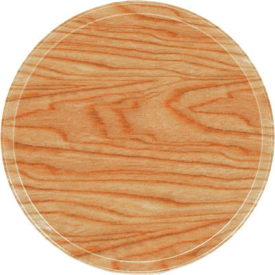 Cambro 1950307 19.5" Dia. Light Elm Fiberglass Round Serving Camtray - 12/Case