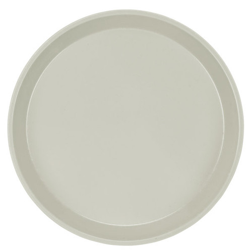 Cambro 1100101 11" Dia. Antique Parchment Round Fiberglass Serving Camtray - 12/Case