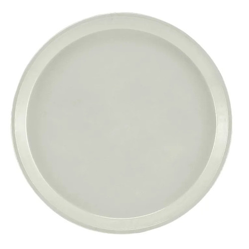 Cambro 1100101 11" Dia. Antique Parchment Round Fiberglass Serving Camtray - 12/Case