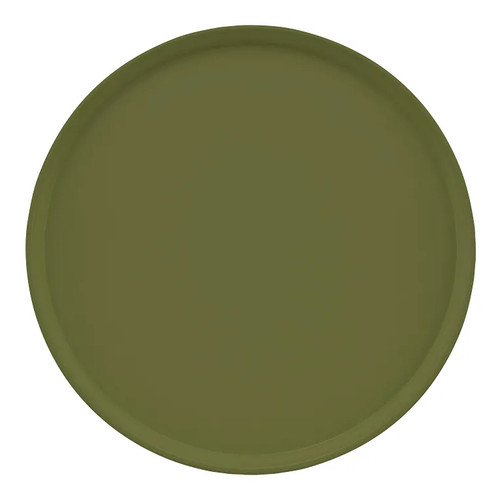 Cambro 1950428 19.5" Olive Green Fiberglass Round Serving Camtray - 12/Case