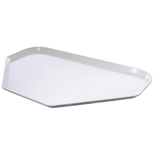 Cambro 1422TR148 14" x 22" Trapezoid Fiberglass White Camtray - 12/Case