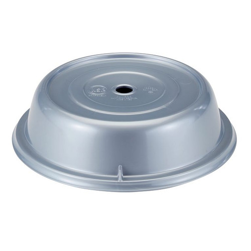 Cambro 1202CW486 12.13" Silver Lightweight Polycarbonate Stackable Round Camwear Camcover - 12/Case