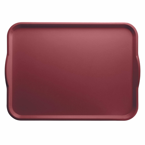 Cambro 1520H410 15" x 20" Raspberry Cream Reinforced Fiberglass Rectangular Camtray with Handles - 12/Case