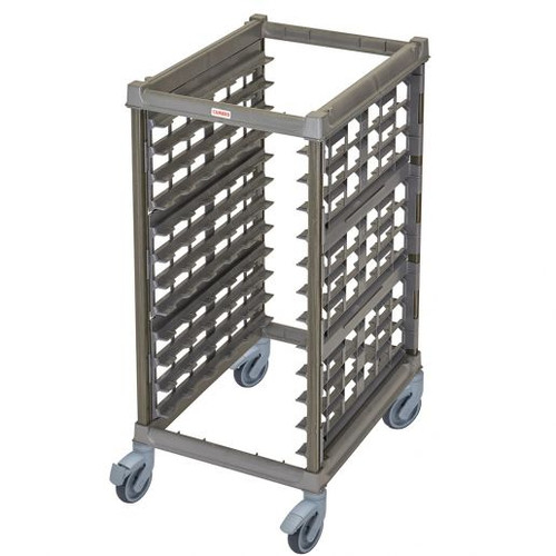 Cambro UPR1826HP12580 175 Lb. Brushed Graphite Composite Plastic Half Size Unit Camshelving Ultimate Sheet Pan Rack