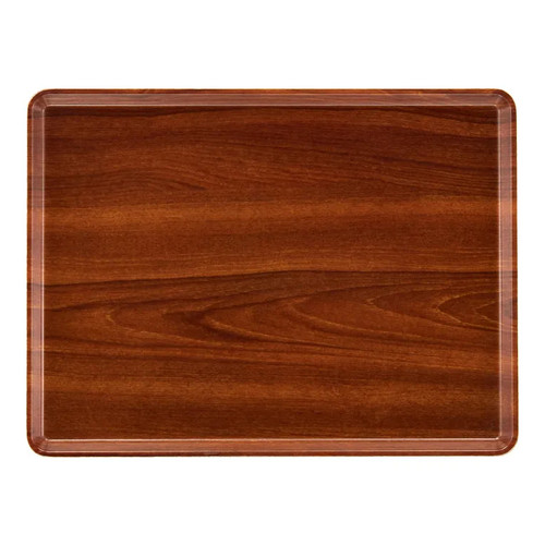 Cambro 1826309 17.88" x 25.75" Java Teak High-Impact Fiberglass Rectangular Camtray - 6/Case