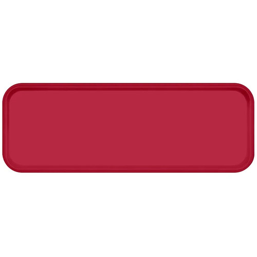 Cambro 926221 8.875" x 25.563" x 1" Ever Red High-Impact Fiberglass Rectangular Camtray - 12/Case