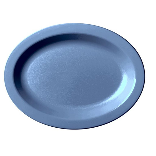 Cambro 120CWP401 12" Blue Polycarbonate Oval Camweare Platter - 24/Case