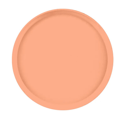 Cambro 1400117 14" Dia. Dark Peach Round Fiberglass Serving Camtray - 12/Case