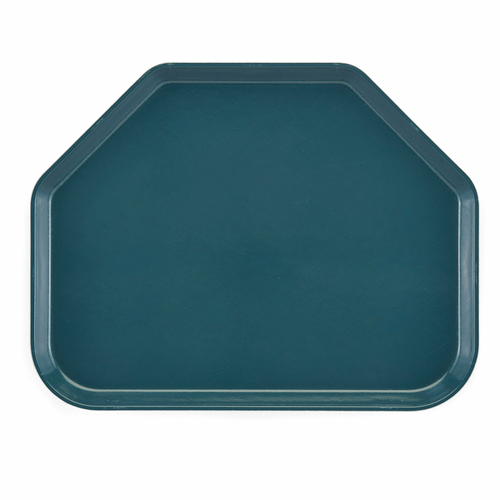 Cambro 1520TR401 14.56" x 19.5" Trapezoid Fiberglass Slate Blue Camtray - 12/Case