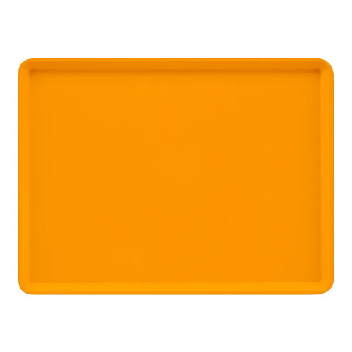Cambro 16225504 16.5" x 22.5" Rectangular Fiberglass Mustard Camtray - 12/Case