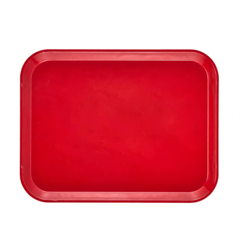 Cambro 1014521 10.63" x 13.75" Cambro Red Rectangular High-Impact Fiberglass Camtray - 12/Case
