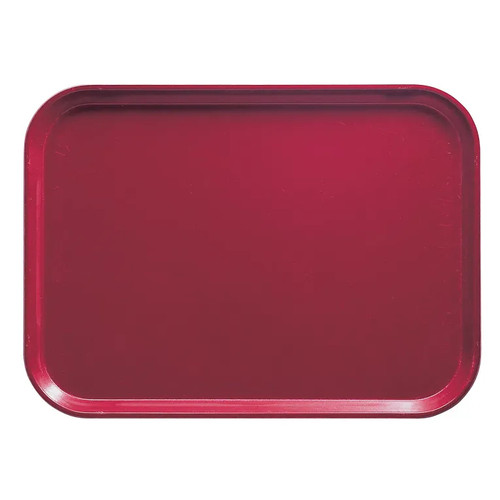 Cambro 1520505 15" x 20.25" Rectangular Fiberglass Cherry Red Camtray - 12/Case