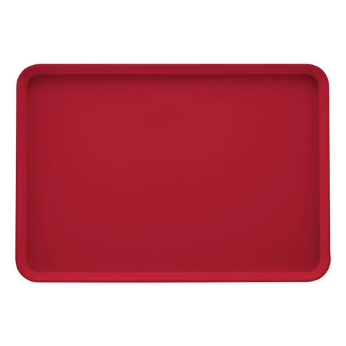 Cambro 2025221 25.56" x 20.75" Ever Red High-Impact Fiberglass Rectangular Camtray - 6/Case