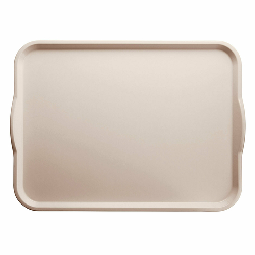 Cambro 1520H106 15" x 20" Light Peach Reinforced Fiberglass Rectangular Camtray with Handles - 12/Case