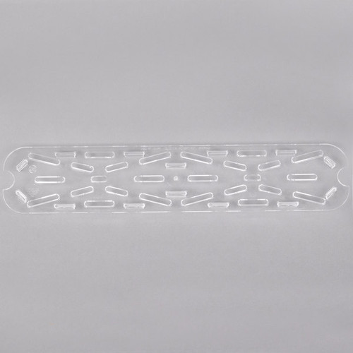 Cambro 20LPCWD135 Clear Polycarbonate 1/2 Size Long Camwear Drain Shelf - 6/Case