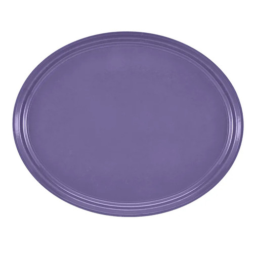 Cambro 2500551 24" x 19" Grape High-Impact Fiberglass Oval Camtray - 6/Case