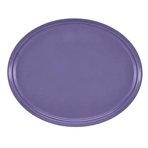 Cambro 2500551 24" x 19" Grape High-Impact Fiberglass Oval Camtray - 6/Case