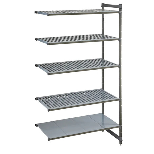Cambro CBA213084VS5580 5-Tier 600 Lbs. Capacity Per Shelf (400 Lbs. Top Shelf) Brushed Graphite Camshelving Basics Plus Add-On Unit