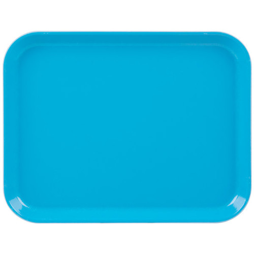 Cambro 1014CL142 10.63" x 13.75" Blue Rectangular Fiberglass Stacking Lugs Reinforced Edges Dri-Stak Separators Camlite Tray - 12/Case