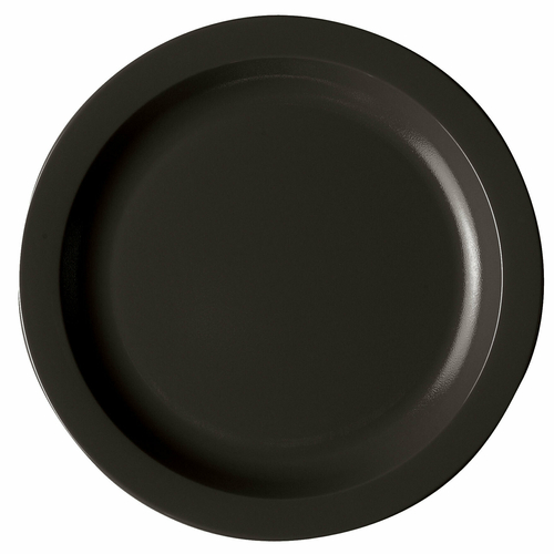 Cambro 10CWNR110 10" Dia. Black Polycarbonate Narrow Rim Camwear Plate - 48/Case