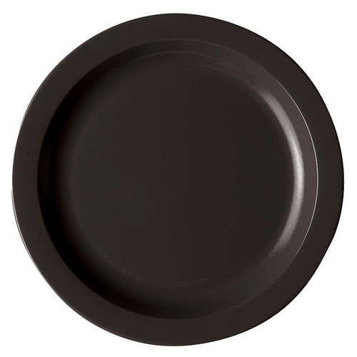 Cambro 10CWNR110 10" Dia. Black Polycarbonate Narrow Rim Camwear Plate - 48/Case