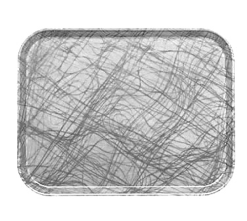 Cambro 46277 6" x 4.25" Swirl Gray High-Impact Fiberglass Rectangular Camtray - 12/Case