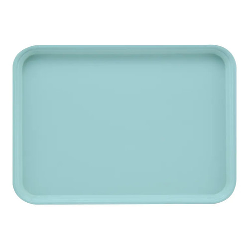 Cambro 1622177 16" x 22" Rectangular Fiberglass Sky Blue Camtray - 12/Case