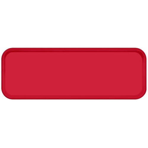 Cambro 926510 8.875" x 25.563" x 1" Signal Red High-Impact Fiberglass Rectangular Camtray - 12/Case