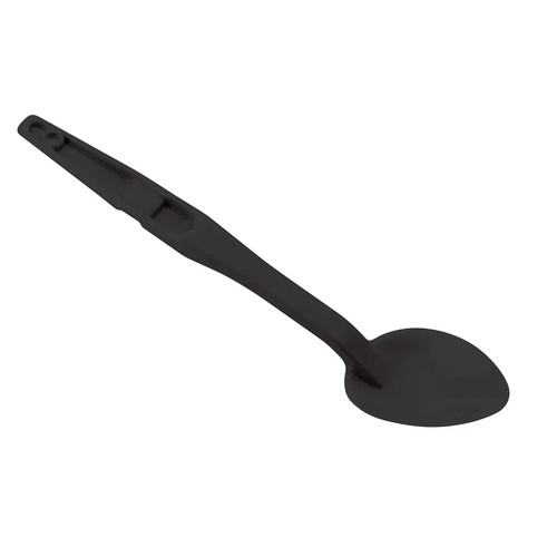 Cambro SPO13110 13" Black Ultem Notched Back Hanging Hole Solid High Heat Camtensils Spoon - 12/Case