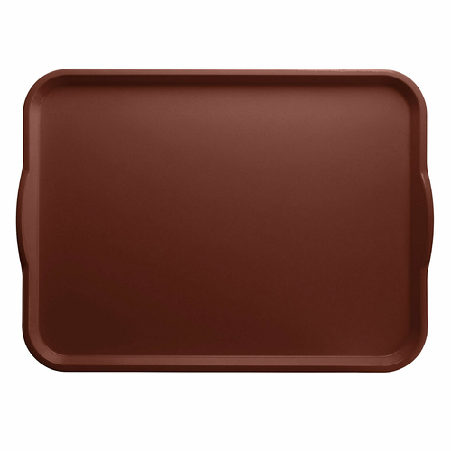 Cambro 1520H501 15" x 20" Real Rust Reinforced Fiberglass Rectangular Camtray with Handles - 12/Case