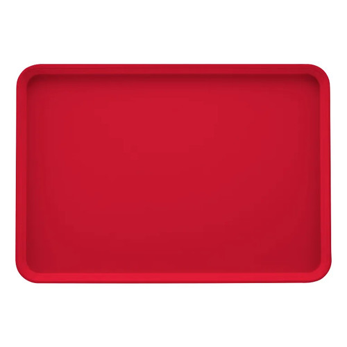 Cambro 2025521 25.56" x 20.75" Cambro Red High-Impact Fiberglass Rectangular Camtray - 6/Case