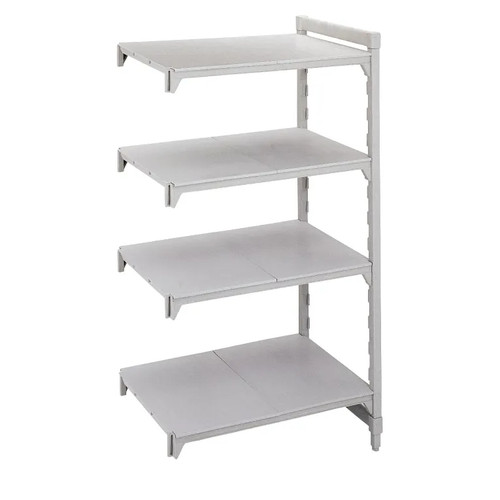 Cambro CPA186064S4480 60" W x 18" D x 64" H Speckled Gray 4 Shelves Solid Camshelving Premium Add-On Unit