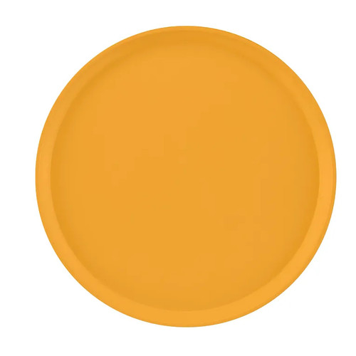 Cambro 1600171 16" Dia. Round Fiberglass Tuscan Gold Serving Camtray - 12/Case