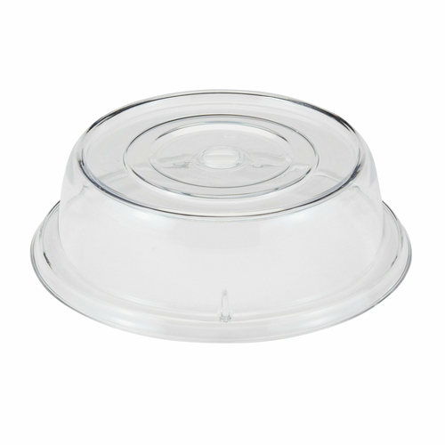 Cambro 901CW152 9.31" Clear Lightweight Polycarbonate Stackable Round Camwear Camcover - 12/Case