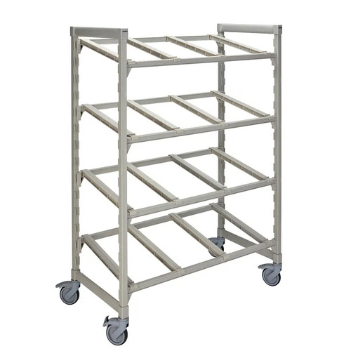 Cambro CPM244867FX1480 48" W x 67" H x 24" D Speckled Gray Steel Camshelving Premium Mobile Flex Station Unit