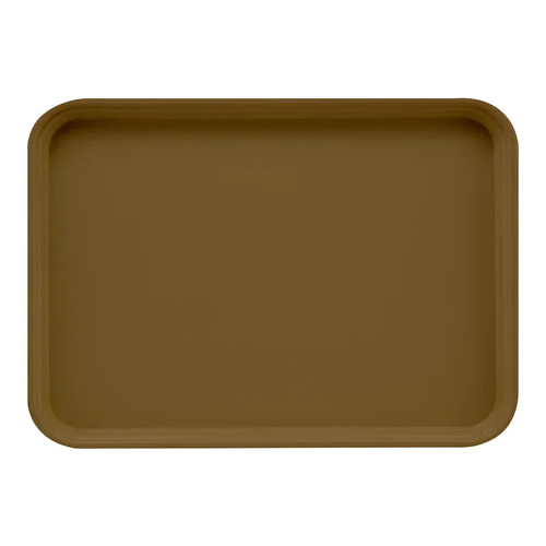 Cambro 1622513 16" x 22" Rectangular Fiberglass Bay Leaf Brown Camtray - 12/Case