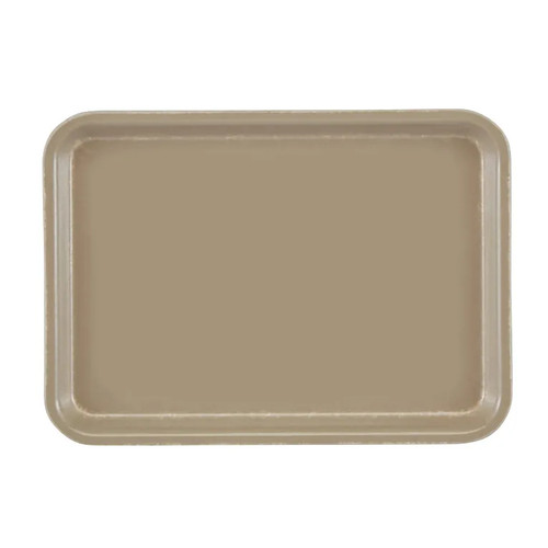 Cambro 46199 6" x 4.25" Taupe High-Impact Fiberglass Rectangular Camtray - 12/Case